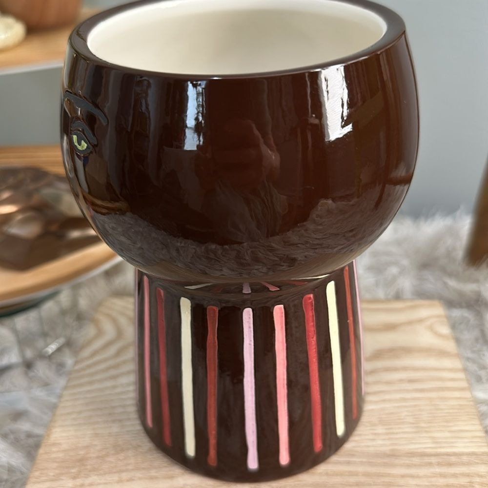 Target Threshold Brown Ceramic Face Planter 2024 New With Tags‎ See Description* - Picture 8 of 17